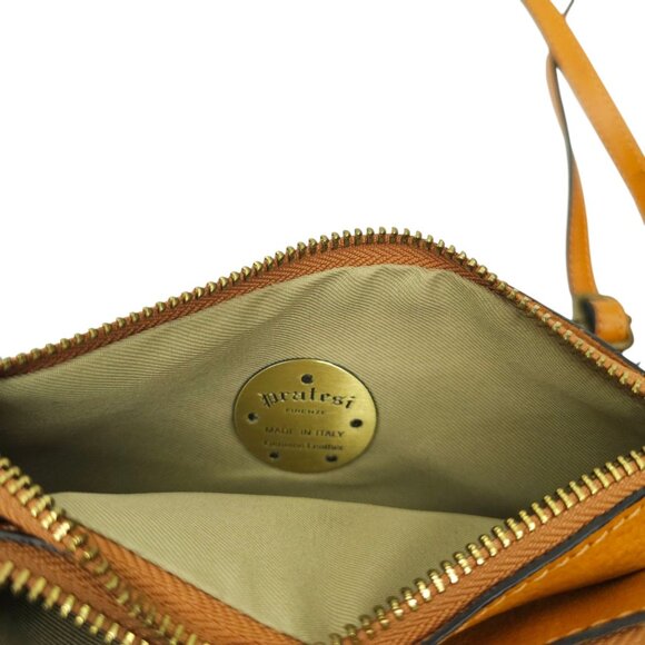 Pratesi Firenze Leather Crossbody Bag Small Brown Italian Handbag 8.5x5.5 Purse - Picture 14 of 15